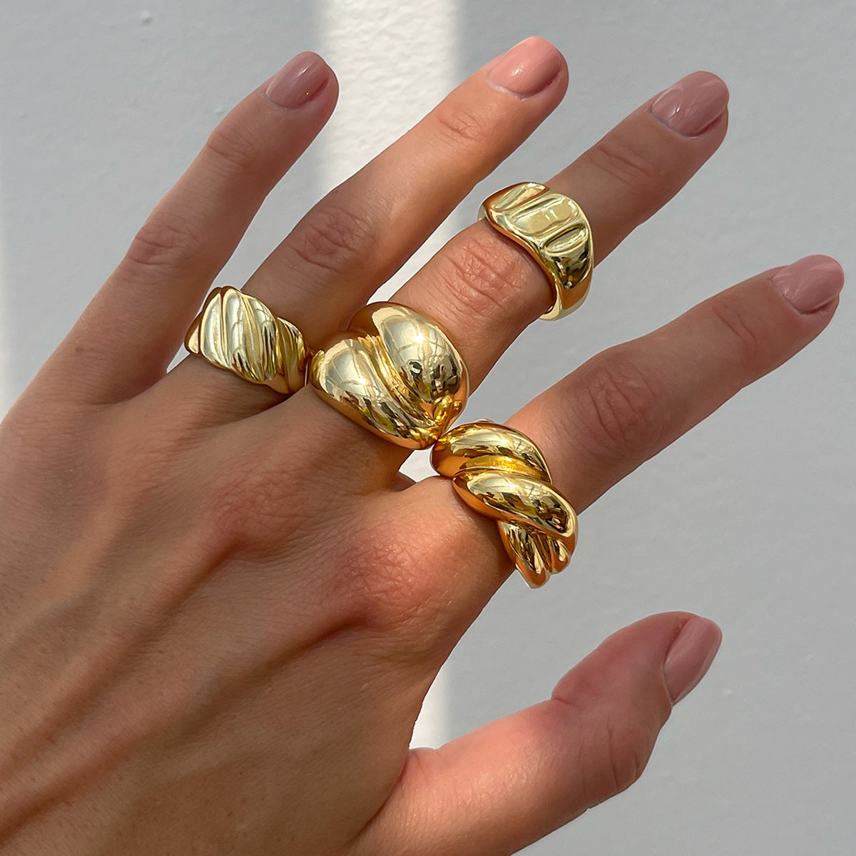 Planderful Vienna Verve Ring – Adjustable Geometric Design