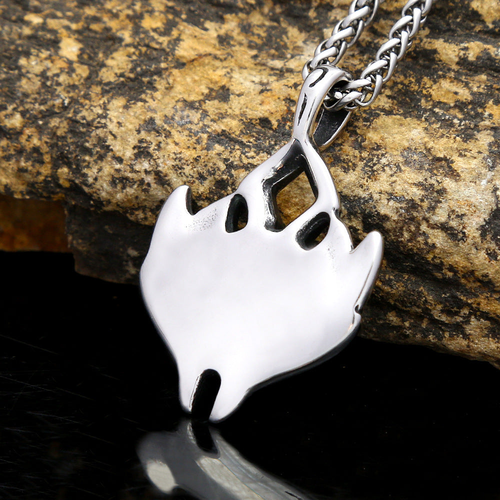 Punk Evil Eye Stainless Steel Pendant Necklace