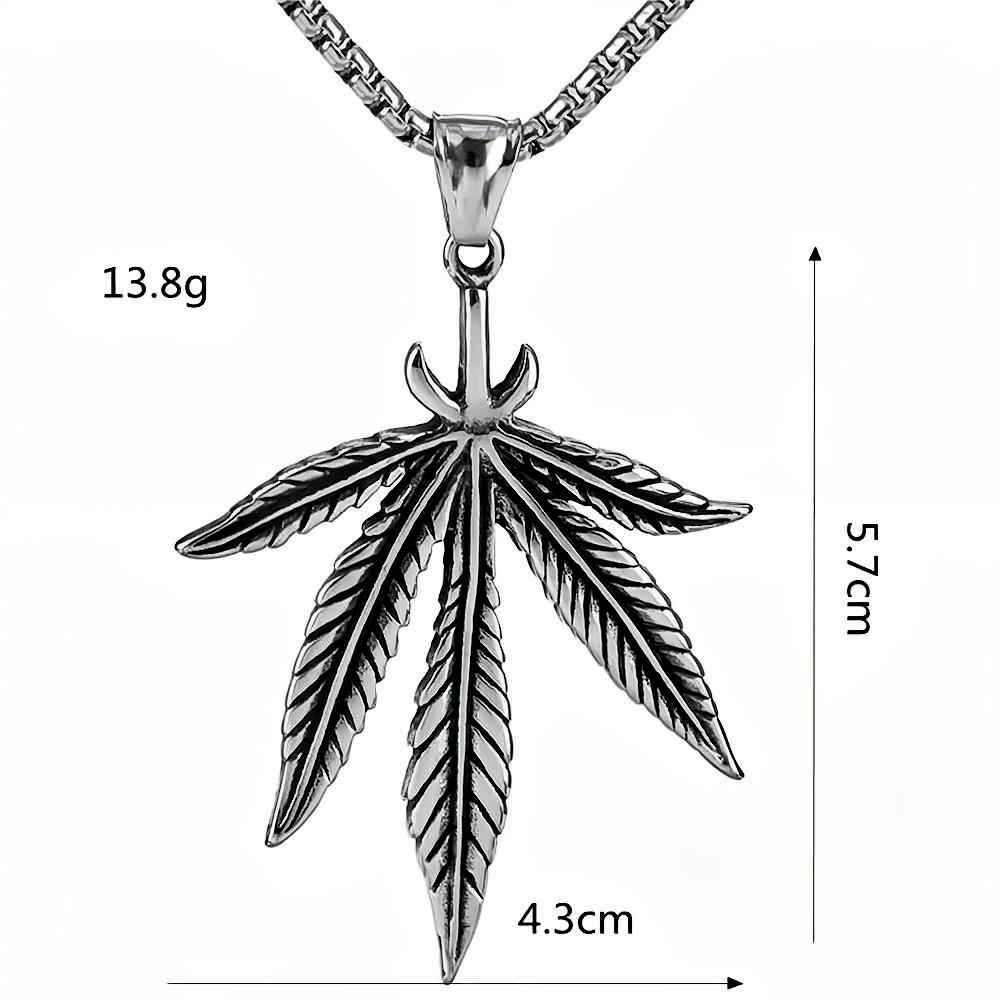 Maple Leaf Stainless Steel Pendant Necklace
