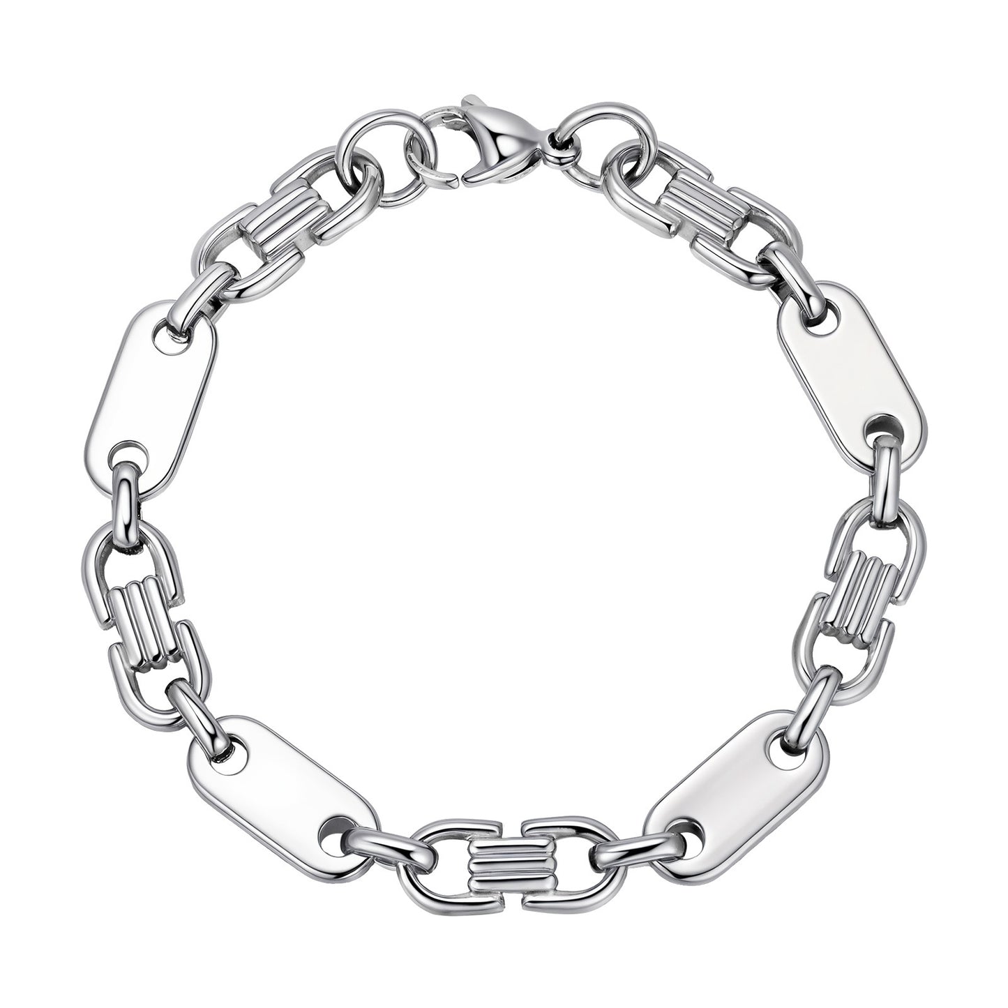 Planderful Stainless Steel Mens Bracelet Versatile Handmade