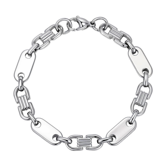 Planderful Stainless Steel Mens Bracelet Versatile Handmade