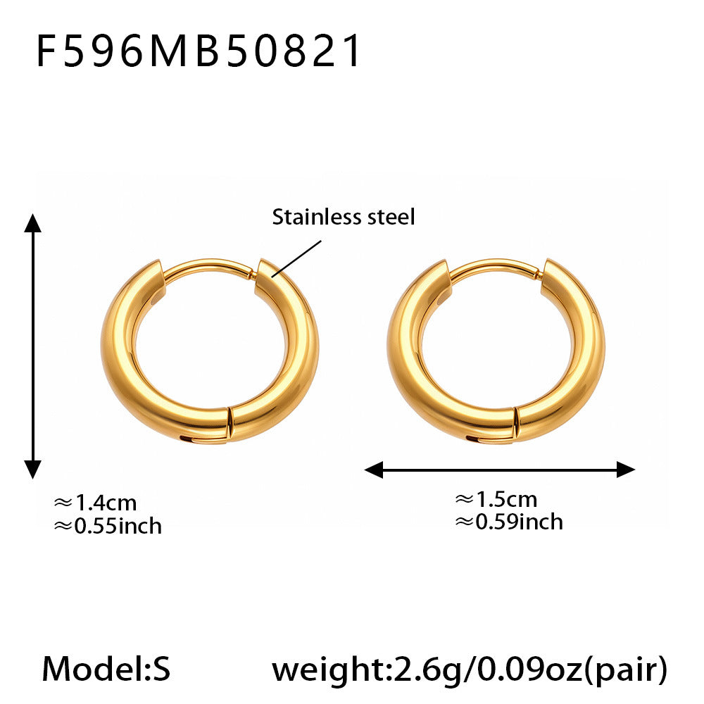 Planderful Minimalist Stainless Steel Circle Earrings Unisex