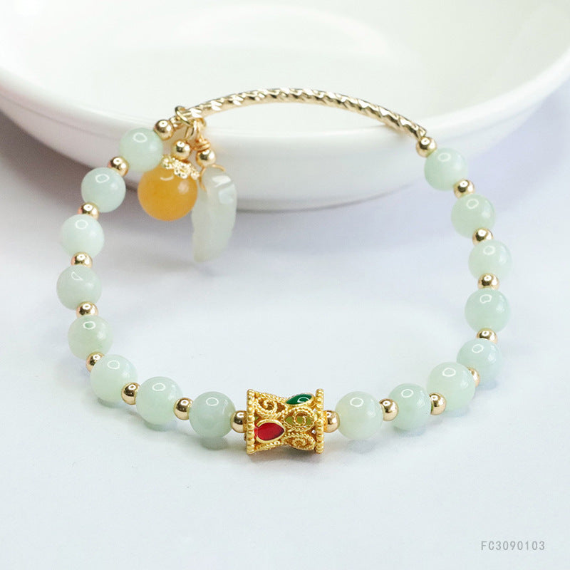 Jadeite Leaf Bracelet