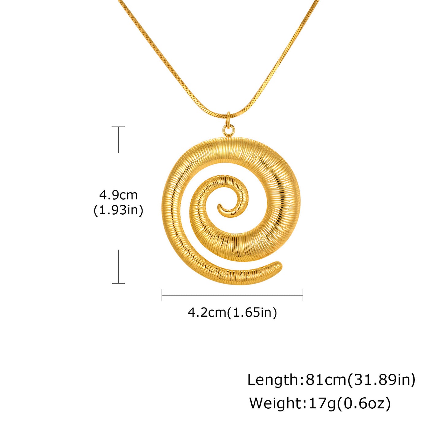 Cold Wind Ocean Stainless Steel Shell Pendant Leopard Print Long Item Decoration Necklace