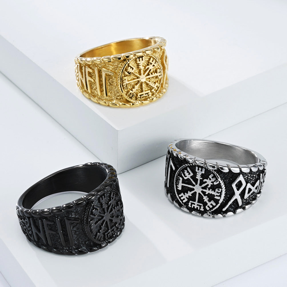 Viking Rune Ring Stainless Steel Planderful Personalized Hand Jewelry For Men And Women