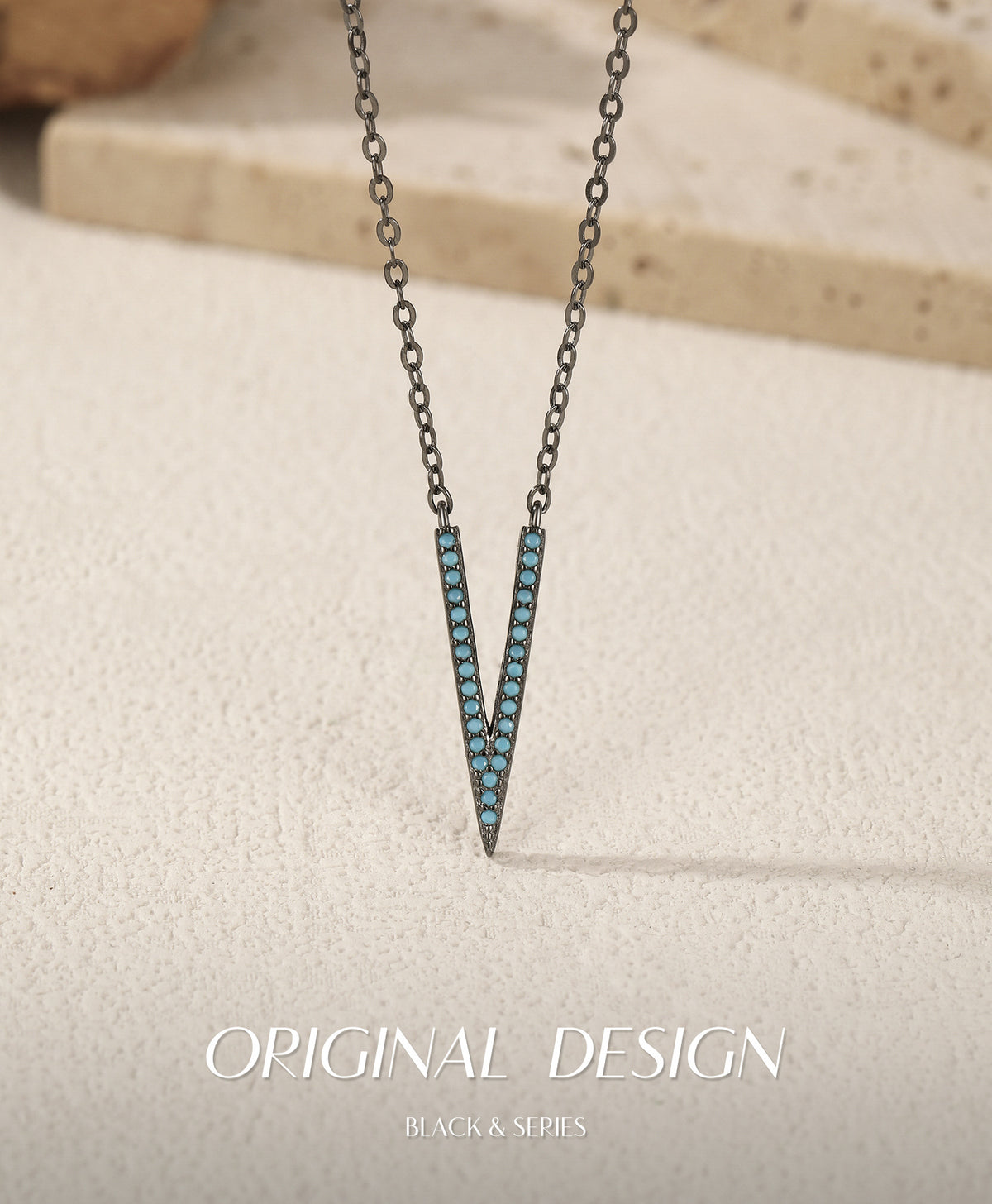 925 Sterling Silver V-Shape Necklace