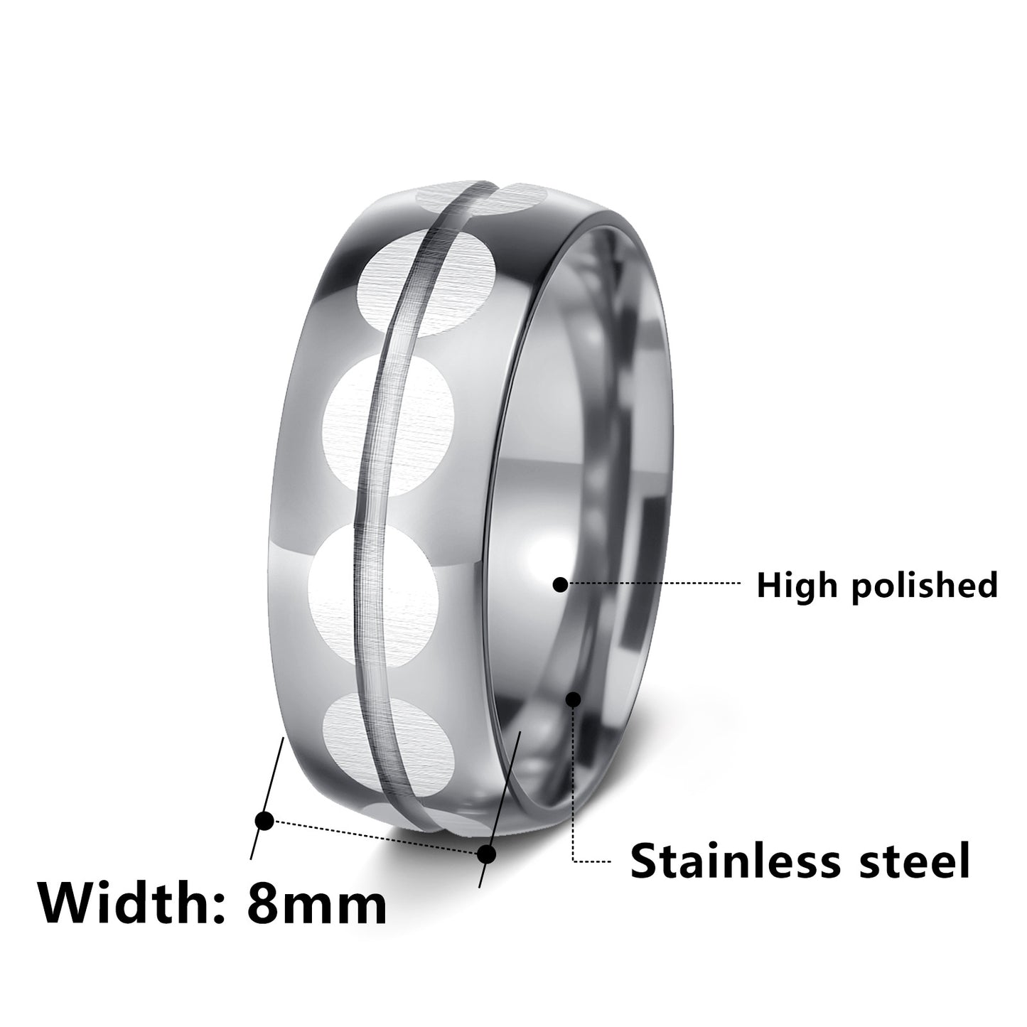 Planderful Everyday Genie Two Tone Stainless Steel Ring Unisex Fade Resistant Durability