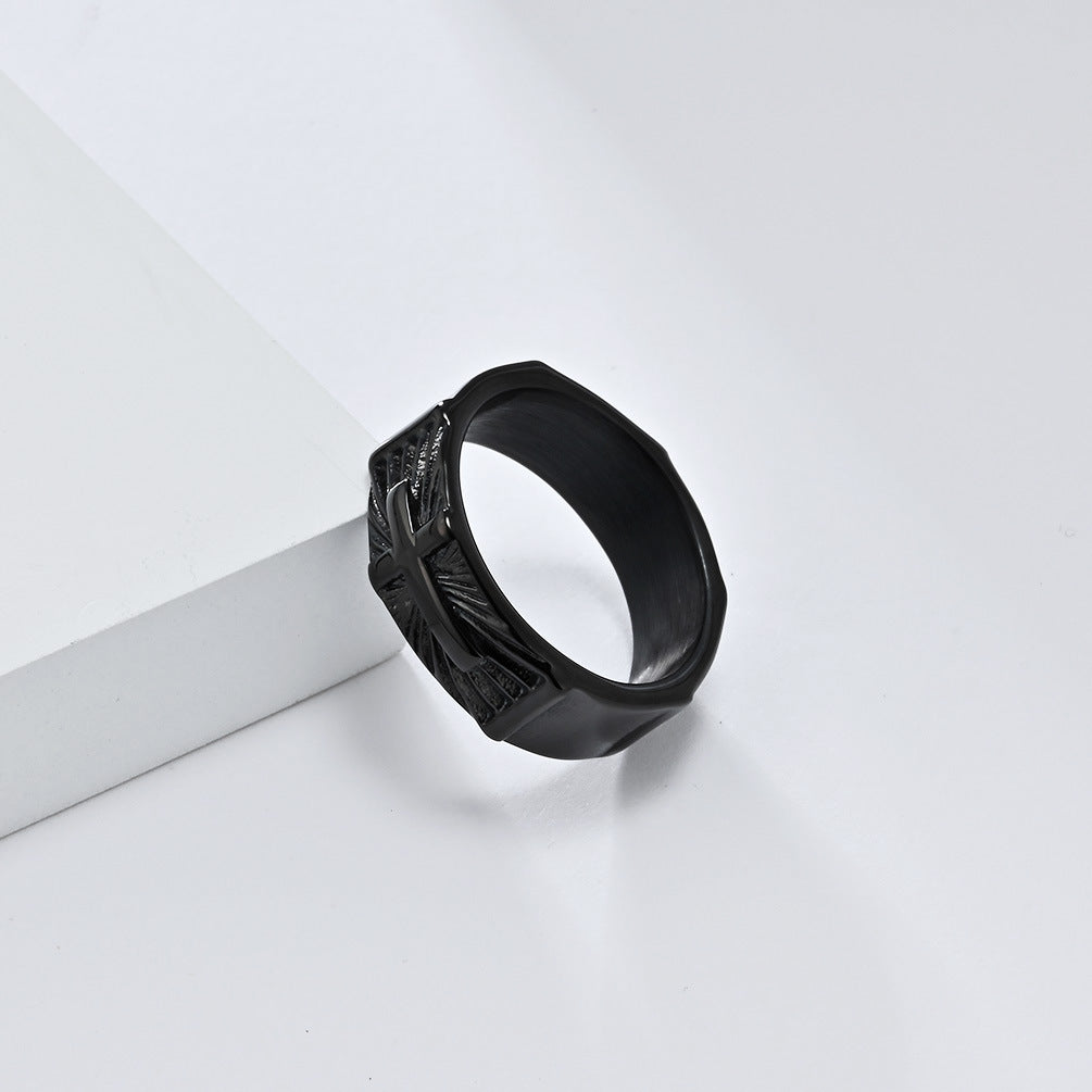 Steel Ring – Vintage Cross Ring