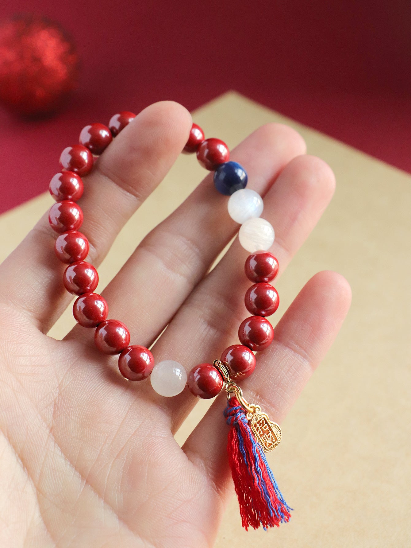 Planderful Fortune's Favor Bracelet – Retro Ethnic Style with Cinnabar Beads