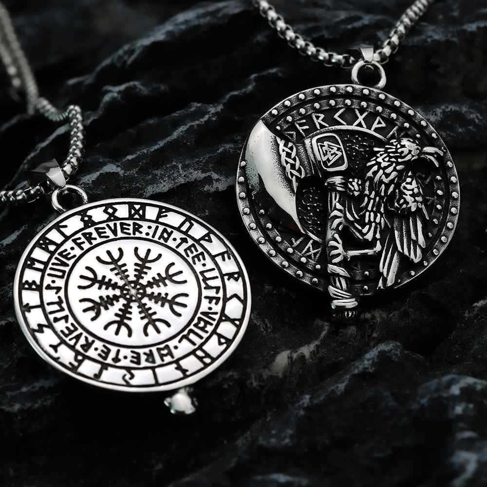 Vintage Viking Stainless Steel Pendant Necklace