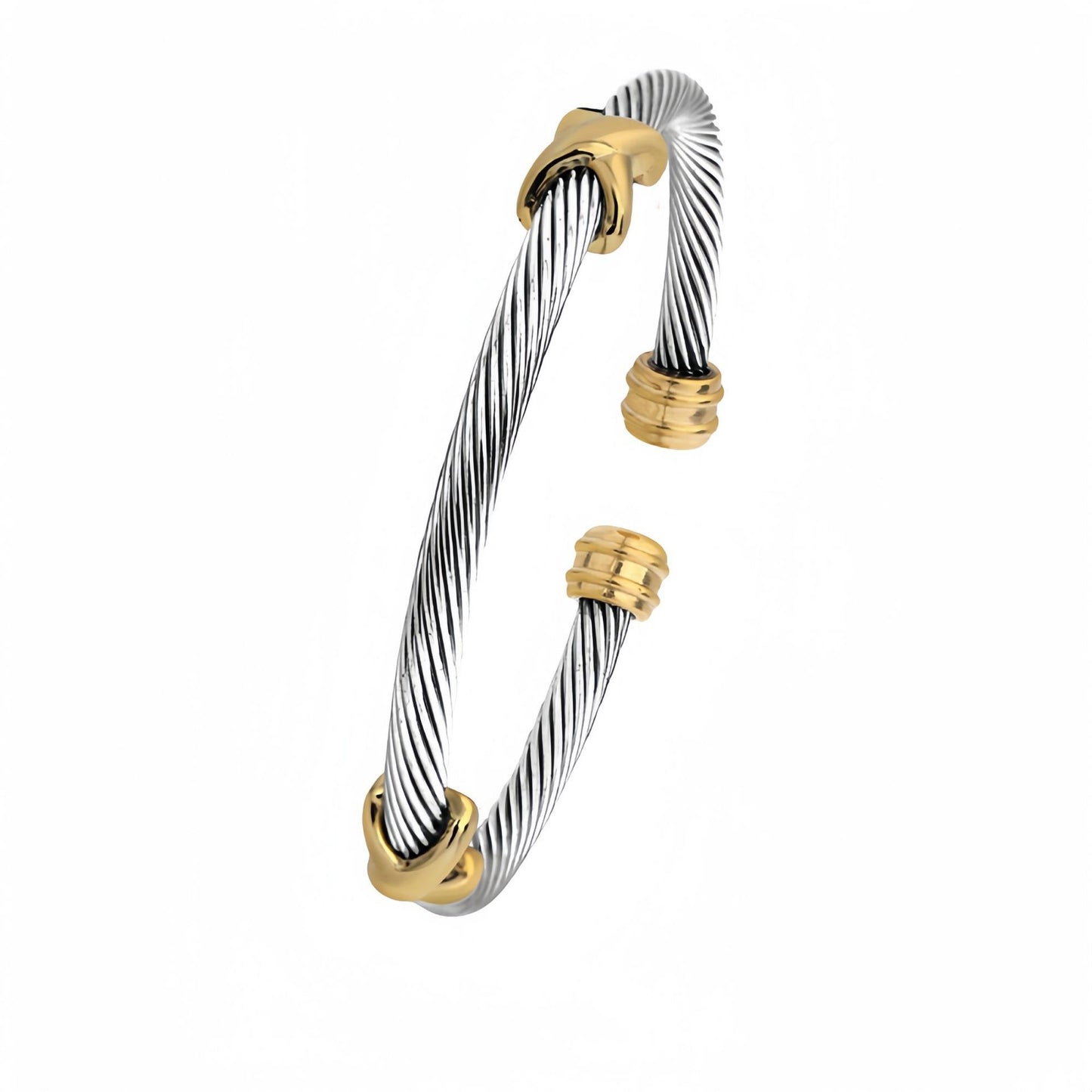 Planderful Everyday Genie Personalized Twist Steel Wire Bracelet For Women Stainless Steel Elegant Versatile