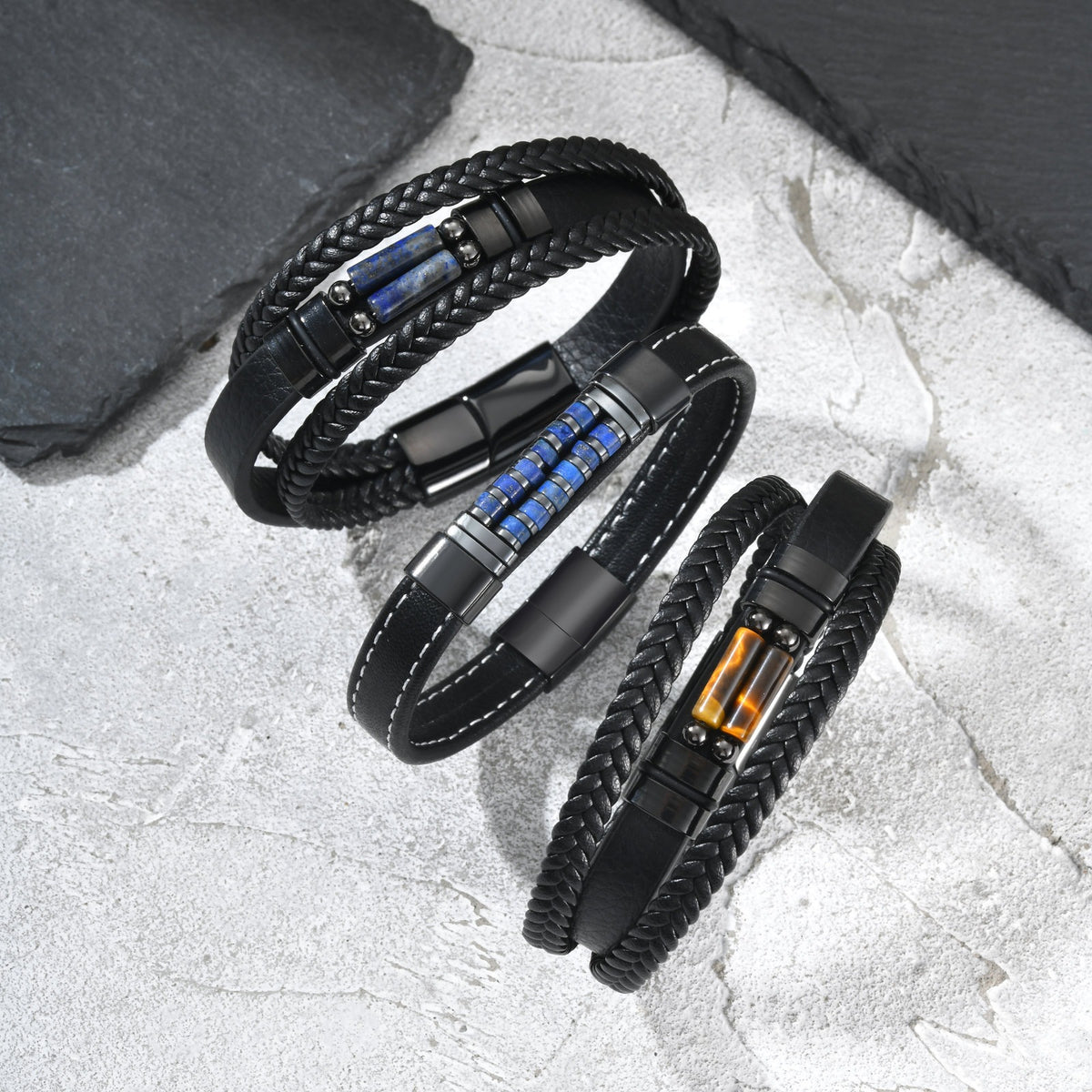 Lapis Lazuli Stainless Steel Bracelet