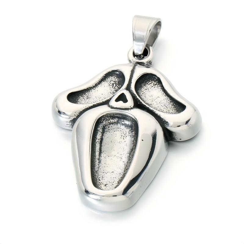 Giant Wolf Fenriel Screams Mask Pendant Three-Dimensional Two-Color Tiger Head Stainless Steel Necklace