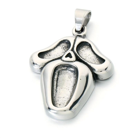 Giant Wolf Fenriel Screams Mask Pendant Three-Dimensional Two-Color Tiger Head Stainless Steel Necklace