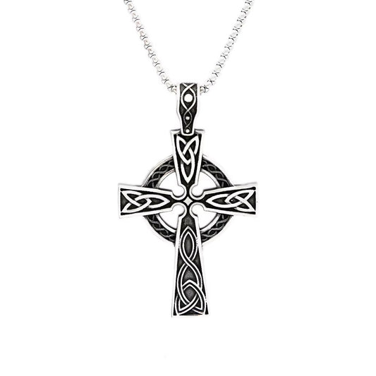 Celtic Cross Men's Pendant Necklace