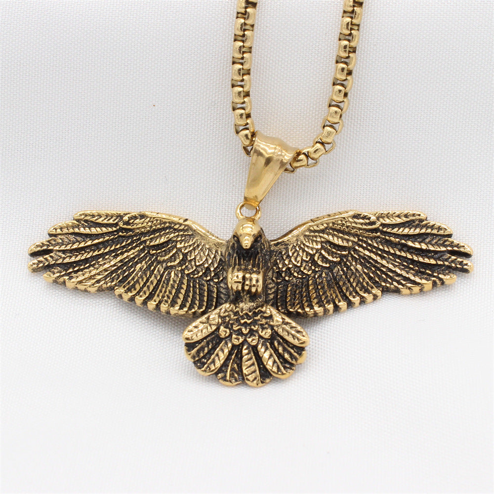 Planderful Eagle Pendant Titanium Steel Unisex Statement