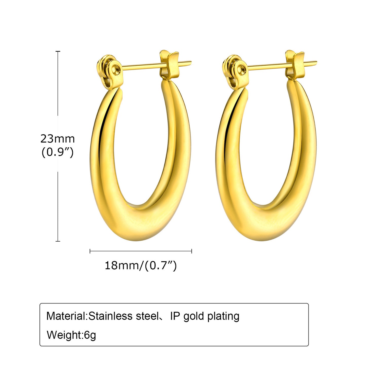 European And American Cross-Border Jewelry Golden Bamboo Earrings