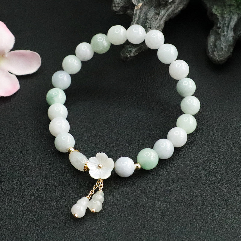 Jadeite Gourd 8 mm Beaded Bracelet