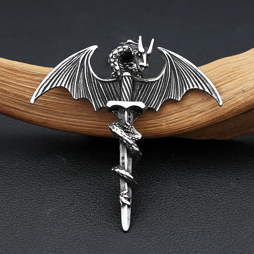 Vintage Dagger Stainless Steel Men's Pendant Necklace
