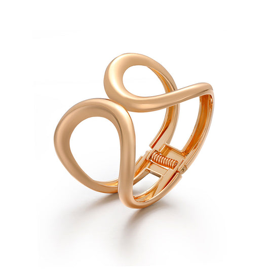 Golden Geometric Statement Bracelet - Vienna Verve Edition