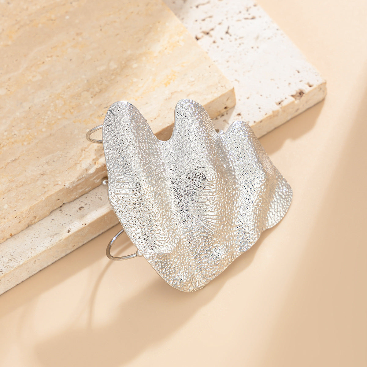 Planderful Vienna Verve Hammered Texture Statement Ring For Edgy Jewelry Lovers And Collectors