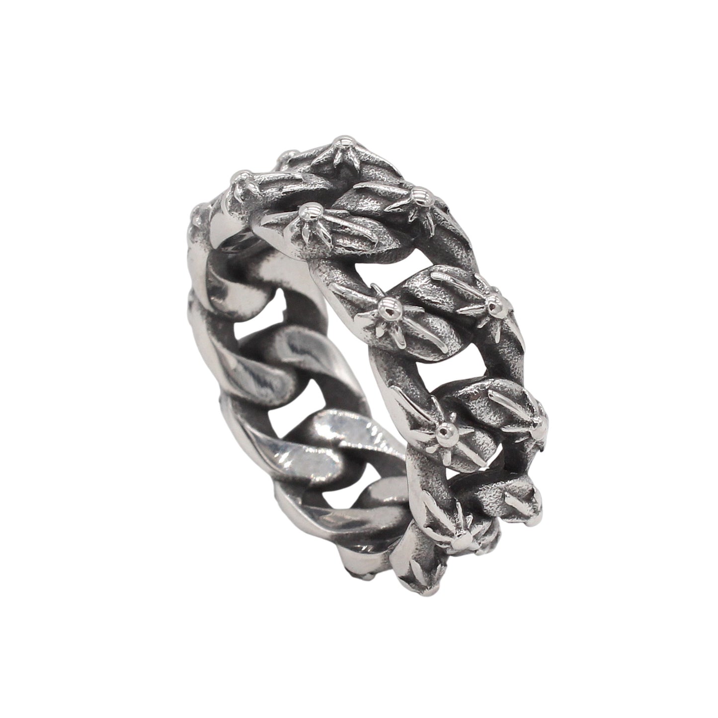 Planderful Jewelry Mens Vintage Steel Ring