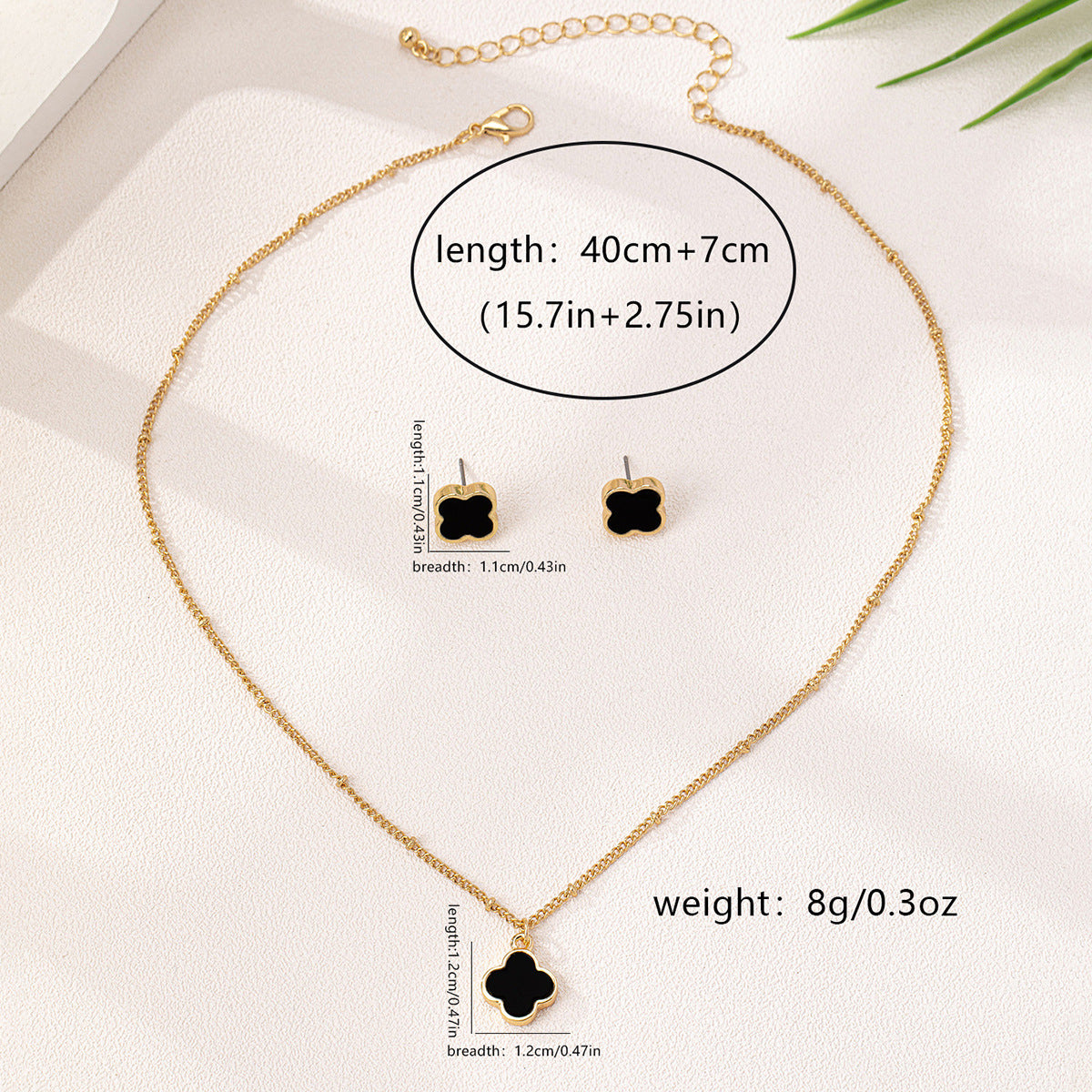 Elegant Lucky Flower Pendant Set for Women by Planderful