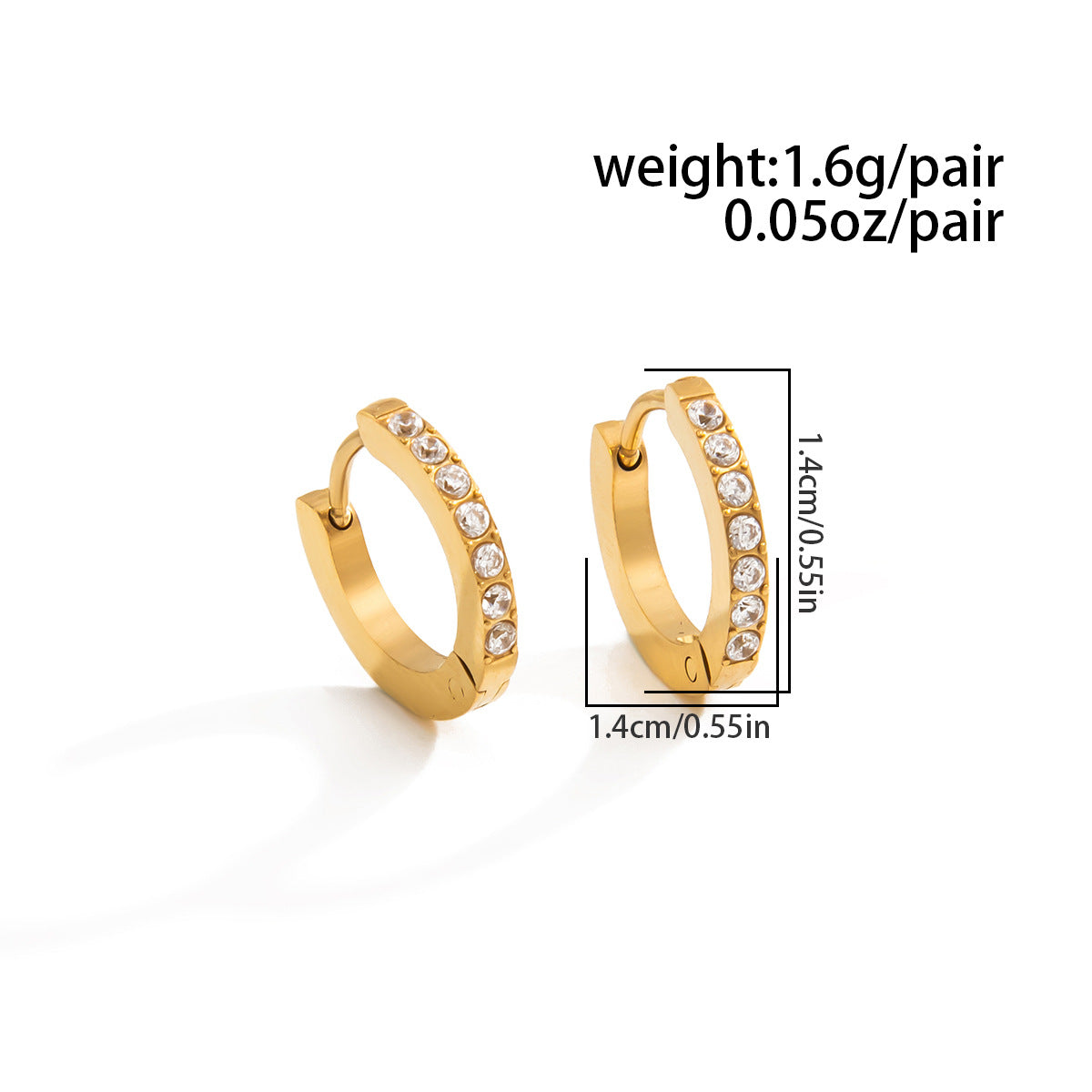 Planderful Vienna Verve Stainless Steel Zircon Water Drop Stud Earrings For Women Versatile Elegant Sparkle