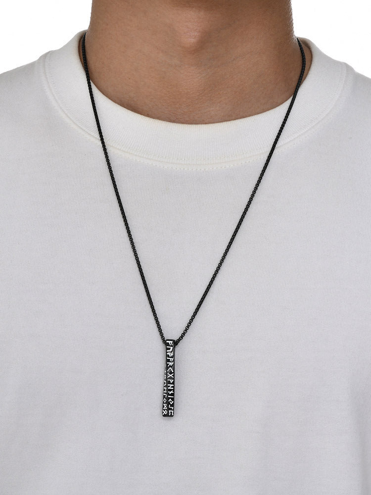 Stainless Steel Corrosive Smear Oil Viking Necklace for Men