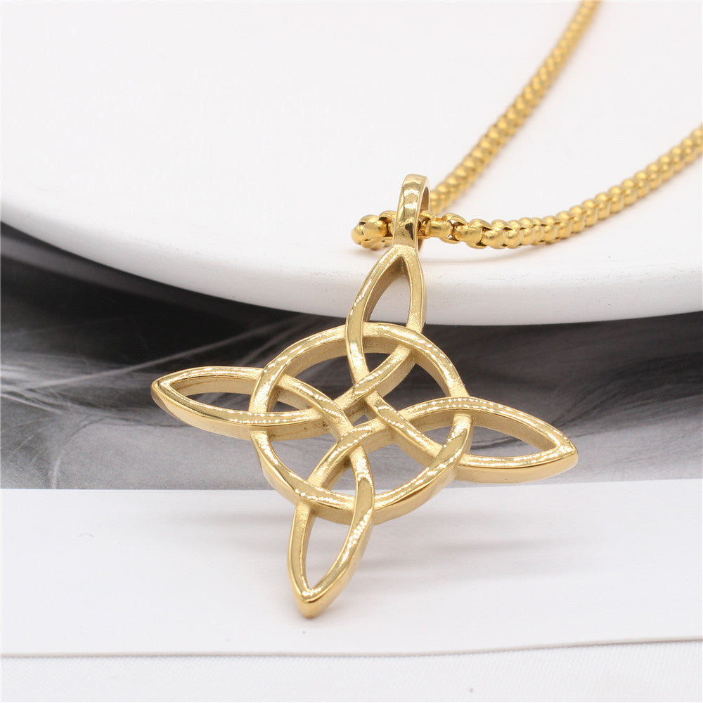 Planderful Titanium Steel Pendant Unisex Viking Celtic Design With Protection Statement For Men And Women