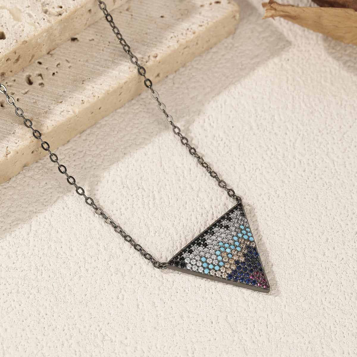 925 Sterling Silver Black Two-Tone Necklace