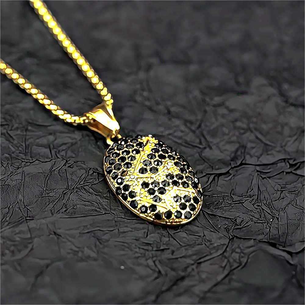 Zodiac Zircon Stainless Steel Pendant Necklace