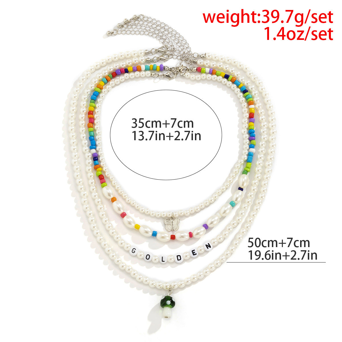 Planderful Butterfly Necklace Creative Mix And Match Multi Mushroom Beaded Pearl Letter Statement For Women Vienna Verve