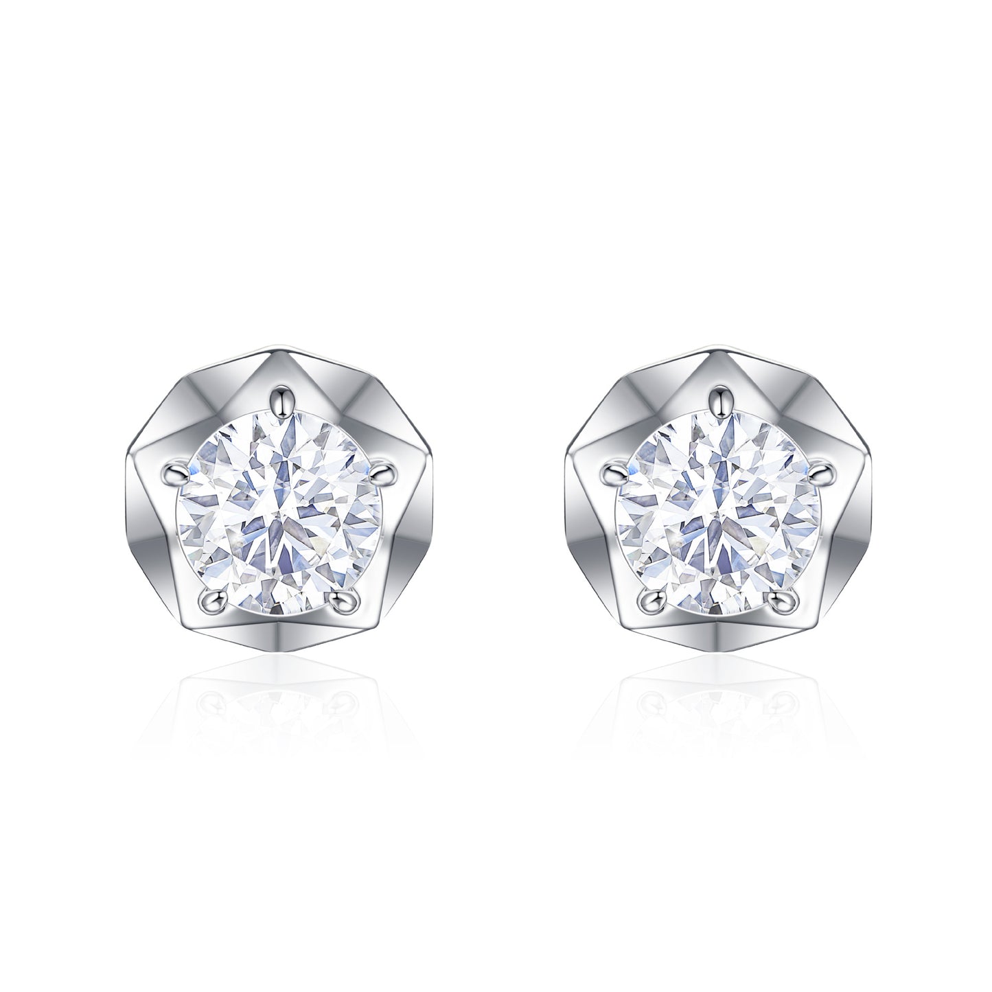 Cross-Border New Products European and American S925 Silver Zircon Stud Earrings