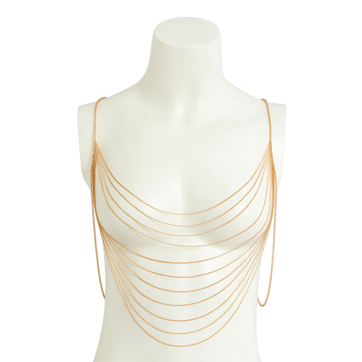 European and American Multi-Layer Snake Bone Chain Necklace