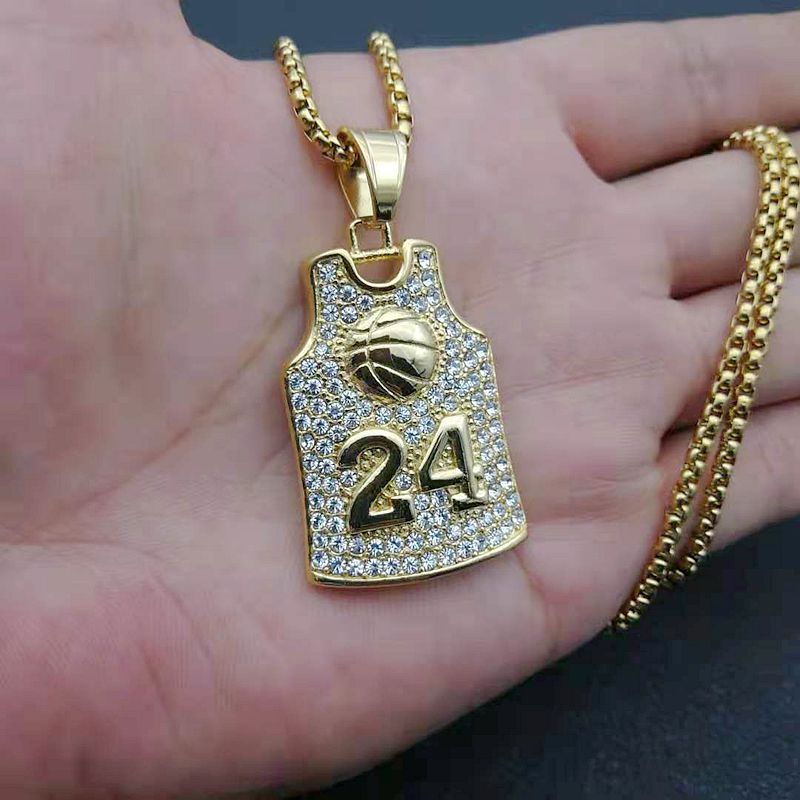 Steel Necklace – Statement Basketball Jersey Pendant