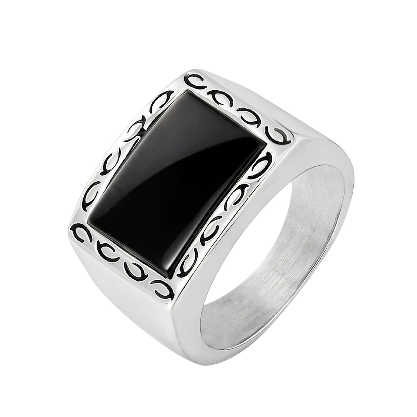 Tiger's Eye Ring For Men Titanium Steel By Planderful Everyday Genie Unisex Vintage Protection Charm