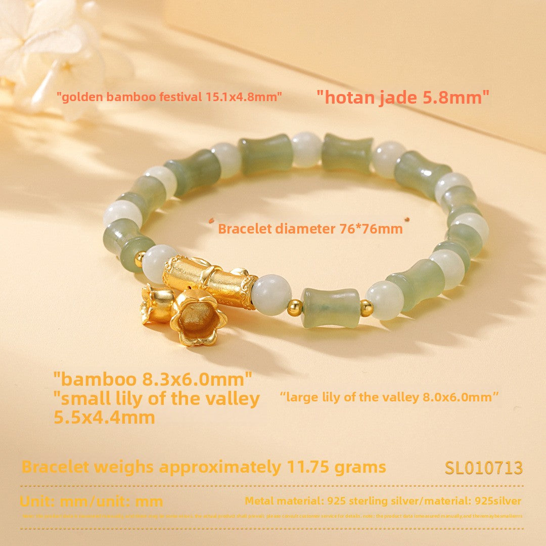 Hetian Jade 925 Sterling Silver Bracelet