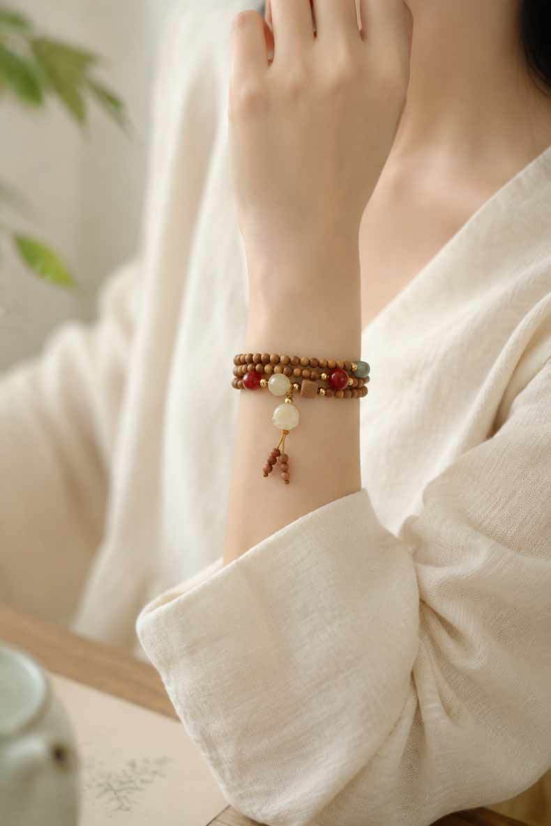 Sandalwood Cat Multi-Wrap Bracelet