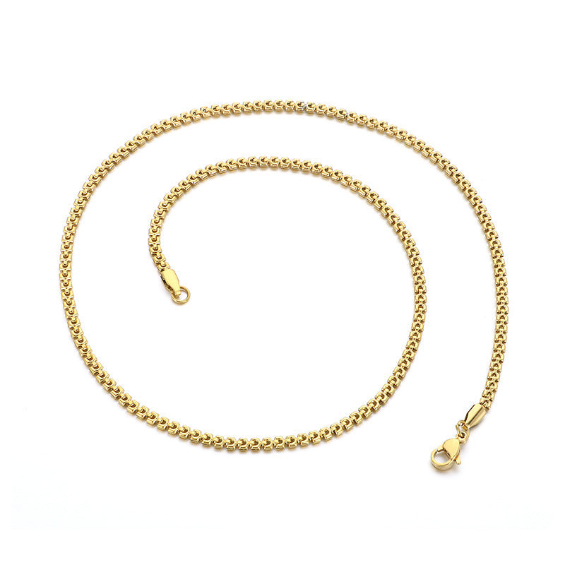 Light Women's Stainless Steel Multi-Size Fishbone Chain Men's And Women's Necklaces Titanium