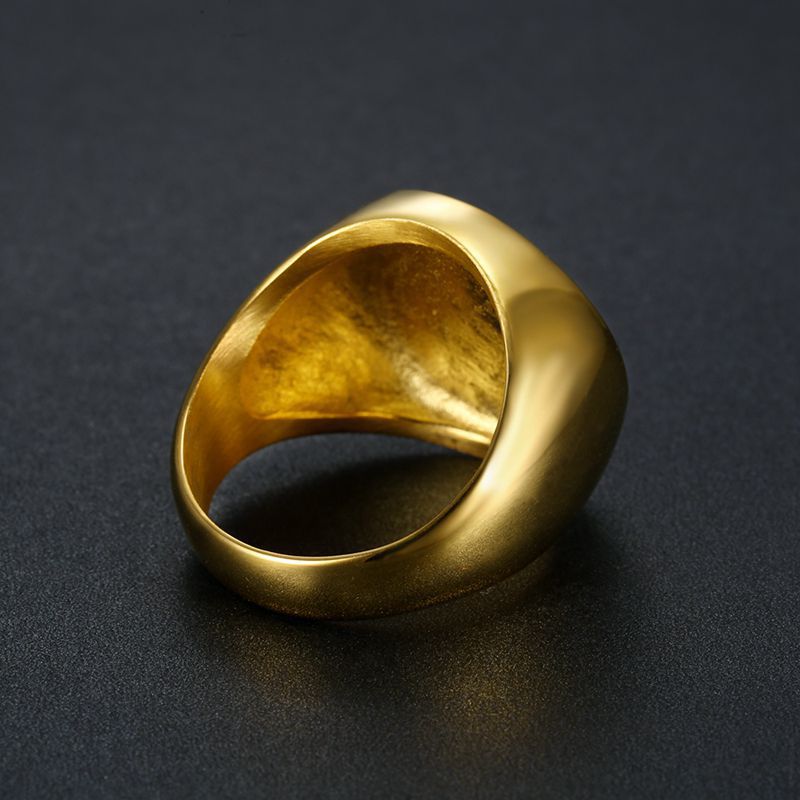 Planderful Tree of Life Ring Hip Hop Style for Men and Unisex Titanium Steel Gold Plated Protection Statement