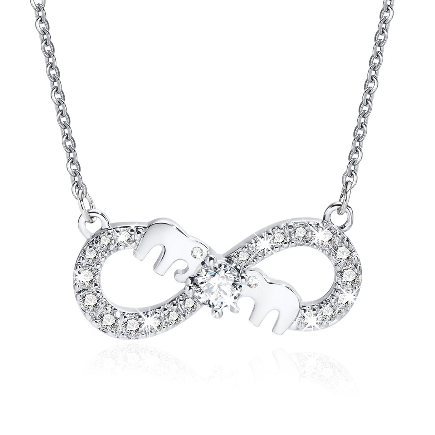 Copper Mother's Day Gift Love Infinity Elephant MOM Necklace