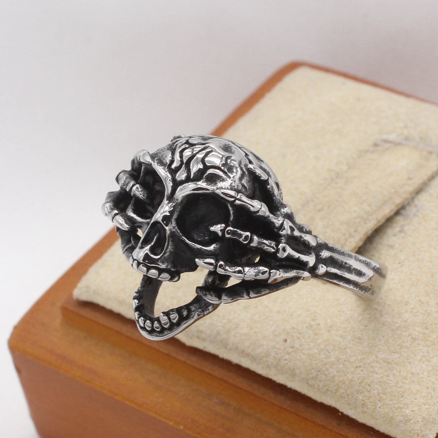 Planderful Jewelry Vintage Skull Ring For Men In Titanium Steel With European American Flair And Modern Edge