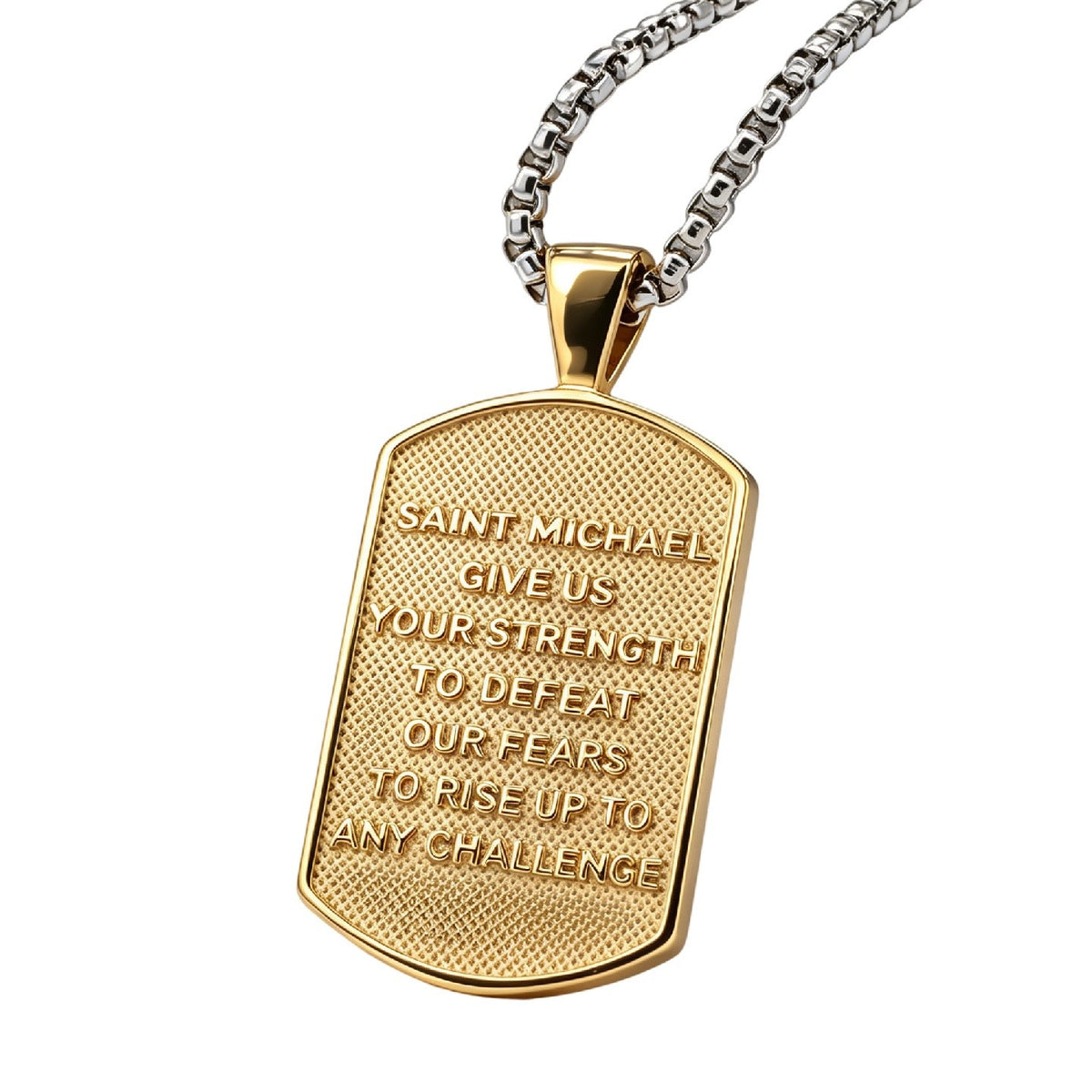 St. Michael Angel Titanium Steel Pendant Necklace
