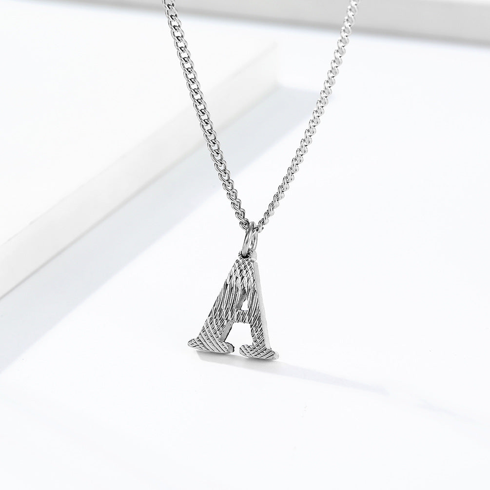 Planderful Everyday Genie Gold Plated Letter Surname Pendant For Couples Unisex Premium Magazine Style Jewelry