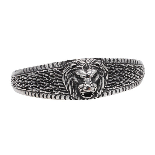 Planderful Titanium Steel Unisex Bracelet With Lion Head Owl Motif For Men And Women Premium Retro Statement Jewelry
