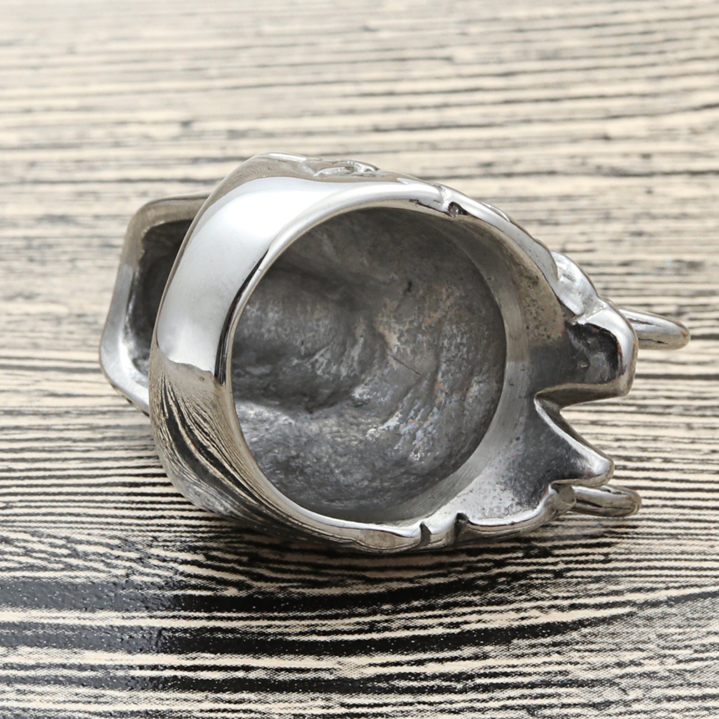 Titanium Steel Retro Punk Dragon Head Ring for Men - Trendy Stainless Steel Design