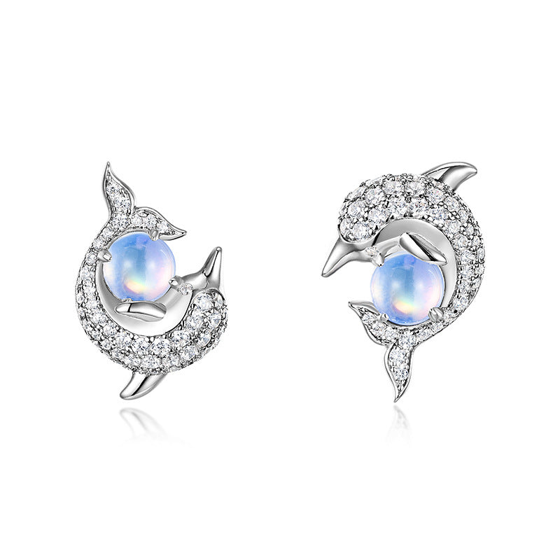 Planderful Everyday Genie Earring – Colorful Blue Moonlight S925 Silver Studs