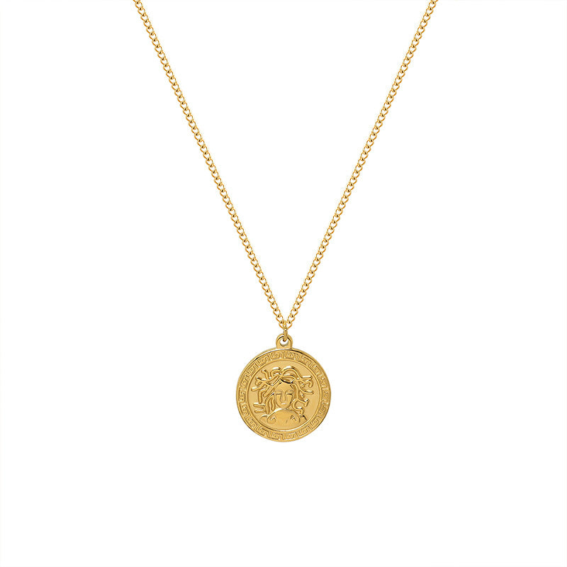 Medusa Goddess Vintage Necklace - Titanium Steel Greek Jewelry