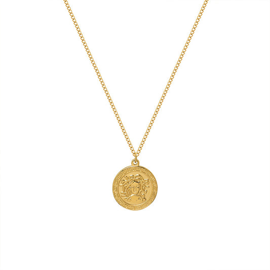 Medusa Goddess Vintage Necklace - Titanium Steel Greek Jewelry